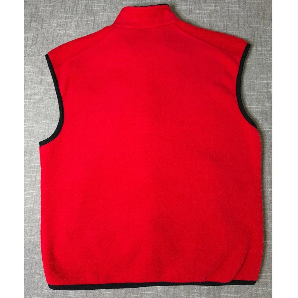 The North‎ Face Vintage 90's Polartec Fleece Vest Red Full Zip Mens Small 96609